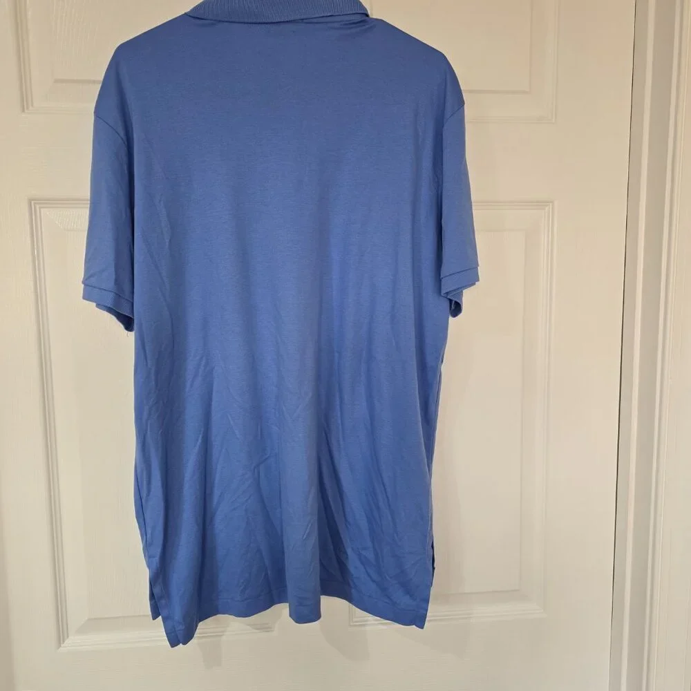 Polo Ralph Lauren Men's Pima Soft Touch 2 Button SS Polo Shirt Blue‎ Size XL